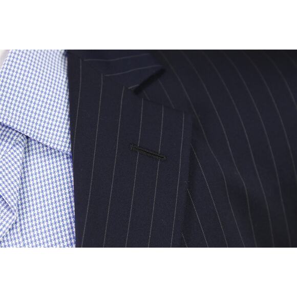 Brooks Brothers Fitzgerald Navy Blue Pinstripe Suit Blazer Jacket 41L - Picture 5 of 11